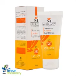 کرم ضد آفتاب رنگی SPF50 مدیلن، پوست خشک